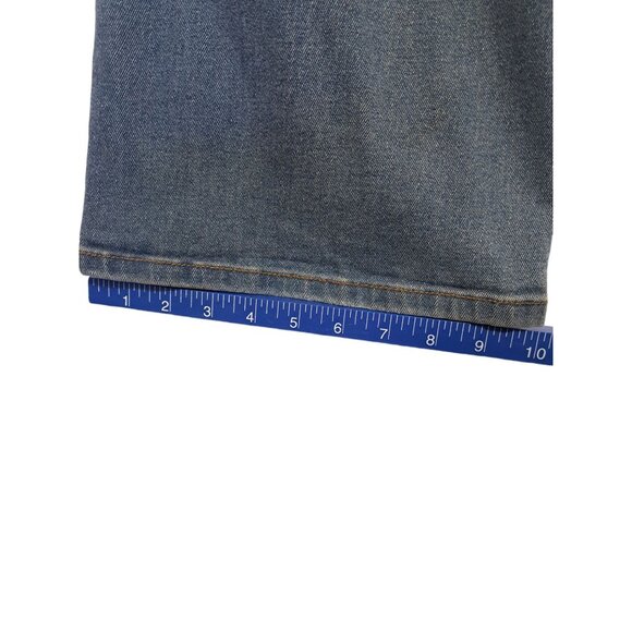 Vtg.90s Y2K Navi XL Bootcut Flare Jeans Boho 16-18 USA Funky Lace-Up Denim - Picture 9 of 16